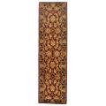 Handmade Heritage Kashan Burgundy/ Black Wool Runner (2'3 x 20')