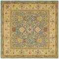 Handmade Legacy Light Blue Wool Rug (8' Square)
