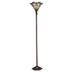Tiffany-style Bronze Floor Torchiere