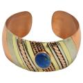 Multi-toned Copper Lapis Layered Cuff Bracelet (Chile)