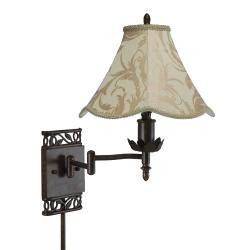 Bronze Finish Plug-in Swing Arm Lamp