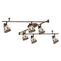 Tiffany-style 6-light Flush Rail Fixture