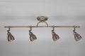 Bronze-finish 4-light Flush Rail Ceiling Fixture