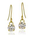 Icz Stonez 10k Yellow Gold Cubic Zirconia Mini Dangle Earrings