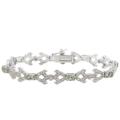 Sterling Silver Green Amethyst and Diamond Accent Bracelet