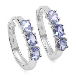 Sterling Silver Tanzanite Earrings