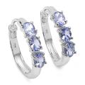 Sterling Silver Tanzanite Earrings