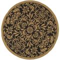 Indoor/ Outdoor Black/ Natural Rug (6'7 Round)