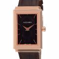 Azzaro Men's 'Legend Rectangular' Rose Gold PVD Havana Strap Watch