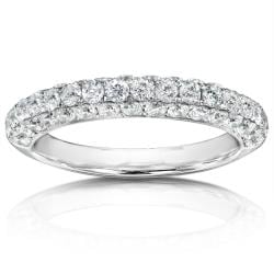 14k White Gold 1ct TDW Diamond Wedding Band (H-I, I1-I2)