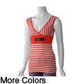 Illusion Junior's Double V-neck Striped Tank