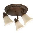 Golden Bronze 3-light Flush Mount