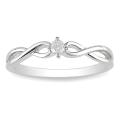 10k White Gold 1/10ct TDW Diamond Solitaire Engagement Ring (H-I, I2-I3)