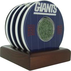 Steiner Sports Giants Logo Coasters w/ Yard Markers