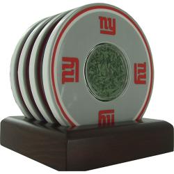Steiner Sports Giants Logo Coasters w/ NY Giants Logo
