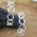 Sterling Silver Energy Circles Hoop Earrings (Mexico)