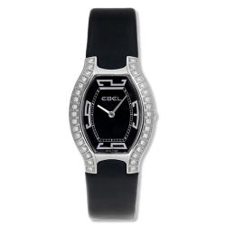 Ebel Women's 'Beluga Tonneau' Stainless Steel and Satin Diamond Watch