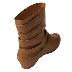 Bamboo by Journee Women's Buckle Crinkle Ankle Boots