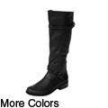 Journee Collection Women's Buckle Accent Tall Boots