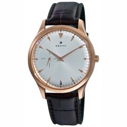 Zenith Men's 'Elite' Rose Gold Silver Face Watch