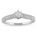 14k Gold 1/4ct TDW Diamond and Sapphire Engagement Ring (H-I, I2-I3)