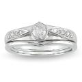 14k White Gold 1/4ct TDW Diamond Bridal Ring Set (H-I, I2-I3)