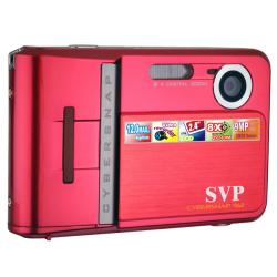 SVP Cybersnap 912 9MP Red Digital Camera with 16GB SDHC Memory Card