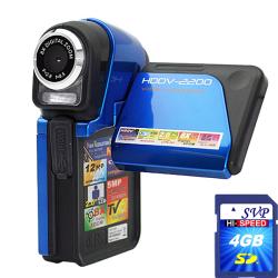 SVP HDDV2200 5MP Blue Digital Camcorder with 4GB SDHC Memory Card