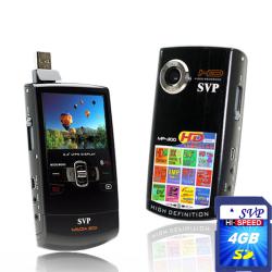 SVP MP300 Black Pocket HD Video Camera with 4GB Memory Card