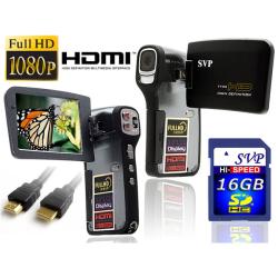 SVP T700 Black HD Digital Camcorder with 16GB SD Card