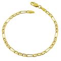14k Yellow Gold Classic Figaro Bracelet (3 mm)
