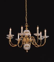 Polished Brass 8-light Crystal Chandelier