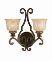 Beneficial hints on Wrought iron Bronze Umber Amber Glass Shade 2-light Wall Sconce