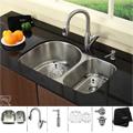 Kraus Stainless Steel Undermount Kitchen Sink/ Faucet/ Soap Dispenser