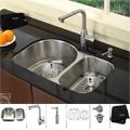 Kraus Stainless Steel Undermount Kitchen Sink/ Faucet/ Soap Dispenser Combo