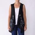 California Bloom Women's Sleeveless Asymmetric Cardigan