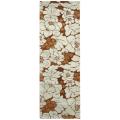 Handmade New Zealand Wool Garden Chocolate Rug (2'6 x 12')
