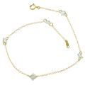 14k Yellow Gold Cubic Zirconia Anklet
