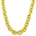 14k Gold over Sterling Silver Bold Textured Link 18-inch Necklace