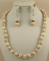 Simulated White Topaz and Rhinestone Jewelry Set