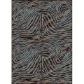 Free indicative tips on rug Market Medina Hand-carved Alexa Velvet Zebra Brown Faux Silk Rug (5'3 x 7'6)