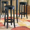 Black Swivel Pub Stools (Set of 2)