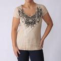 California Bloom Women's Riverwash Cap Sleeve V-neck Top