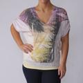 Califirnia Bloom Women's V-neck Sublimation Print Top