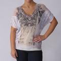 California Bloom Women's V-neck Sublimation Print Top