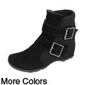 Bamboo by Journee Women's Faux Suede/ Knit Boot