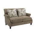 Verona Taupe Fabric Velvet Loveseat