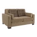 Tuscany Camel Fabric Velvet Loveseat