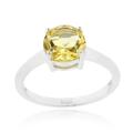 Glitzy Rocks Sterling Silver Citrine Solitaire Ring