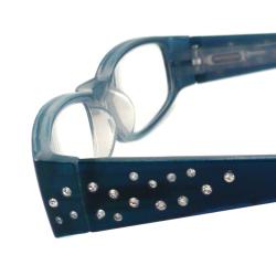 Urban Eyes Women's Crystal Blue Reading Glasses